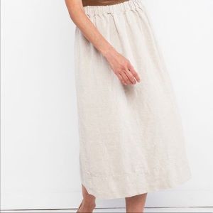 ✖️ S O L D ✖️ Elizabeth Suzann Bel Skirt in Midweight Linen Flax